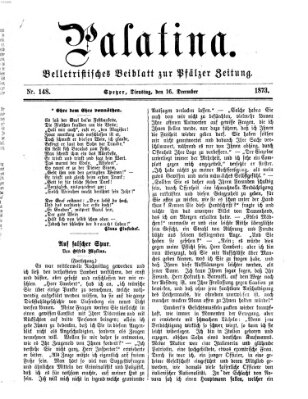 Palatina (Pfälzer Zeitung) Dienstag 16. Dezember 1873