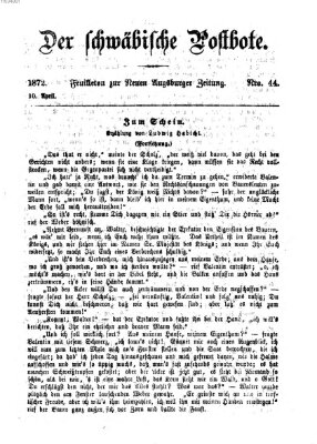 Der schwäbische Postbote (Neue Augsburger Zeitung) Mittwoch 10. April 1872