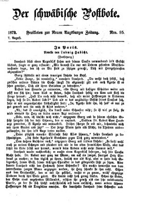 Der schwäbische Postbote (Neue Augsburger Zeitung) Mittwoch 7. August 1872
