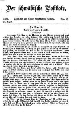 Der schwäbische Postbote (Neue Augsburger Zeitung) Freitag 16. August 1872