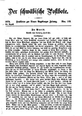 Der schwäbische Postbote (Neue Augsburger Zeitung) Sonntag 25. August 1872