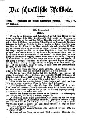 Der schwäbische Postbote (Neue Augsburger Zeitung) Freitag 27. September 1872