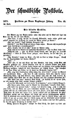 Der schwäbische Postbote (Neue Augsburger Zeitung) Freitag 25. April 1873