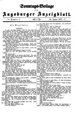 Augsburger Anzeigeblatt Sonntag 26. Januar 1873