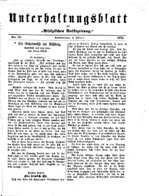 Unterhaltungsblatt zur Pfälzischen Volkszeitung (Pfälzische Volkszeitung) Sonntag 4. Februar 1872