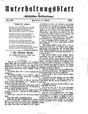 Unterhaltungsblatt zur Pfälzischen Volkszeitung (Pfälzische Volkszeitung) Sonntag 29. Dezember 1872