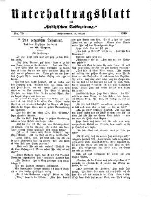 Unterhaltungsblatt zur Pfälzischen Volkszeitung (Pfälzische Volkszeitung) Sonntag 31. August 1873