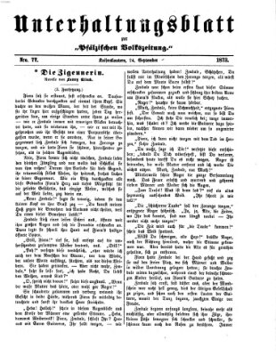 Unterhaltungsblatt zur Pfälzischen Volkszeitung (Pfälzische Volkszeitung) Mittwoch 24. September 1873