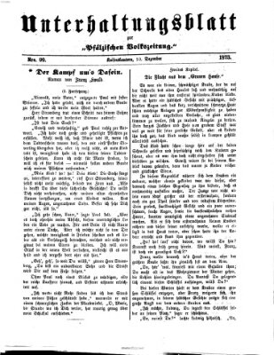 Unterhaltungsblatt zur Pfälzischen Volkszeitung (Pfälzische Volkszeitung) Mittwoch 10. Dezember 1873