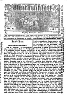 Wochenblatt für das christliche Volk Sonntag 8. Oktober 1871