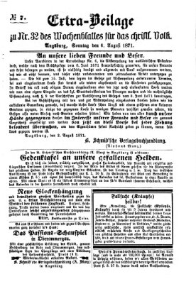 Wochenblatt für das christliche Volk Sonntag 6. August 1871