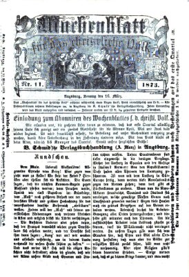 Wochenblatt für das christliche Volk Sonntag 16. März 1873