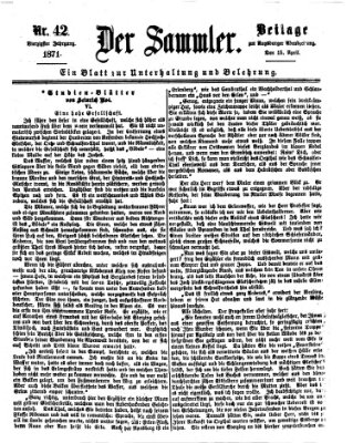 Der Sammler (Augsburger Abendzeitung) Samstag 15. April 1871