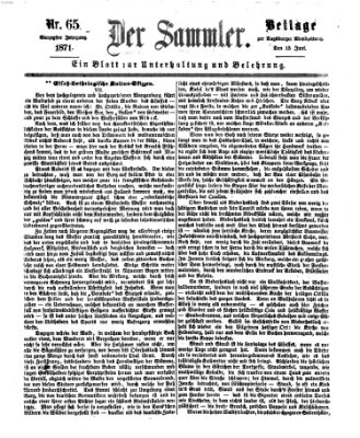 Der Sammler (Augsburger Abendzeitung) Donnerstag 15. Juni 1871