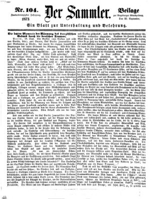 Der Sammler (Augsburger Abendzeitung) Donnerstag 25. September 1873