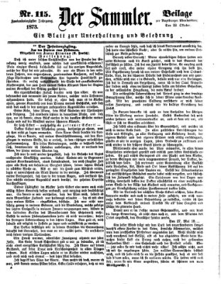 Der Sammler (Augsburger Abendzeitung) Mittwoch 22. Oktober 1873
