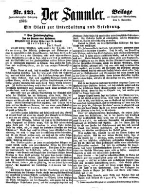 Der Sammler (Augsburger Abendzeitung) Samstag 8. November 1873