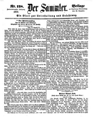 Der Sammler (Augsburger Abendzeitung) Donnerstag 20. November 1873