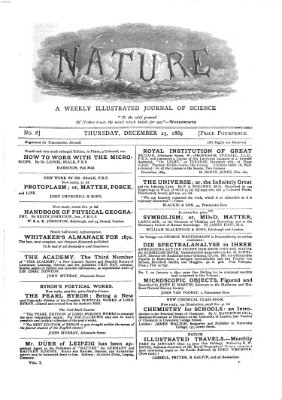 Nature Donnerstag 23. Dezember 1869