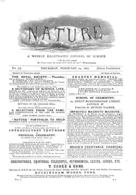 Nature Donnerstag 24. Februar 1870