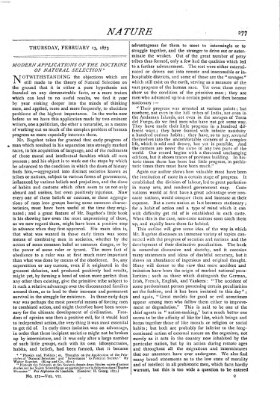 Nature Donnerstag 13. Februar 1873