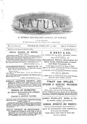 Nature Donnerstag 13. Februar 1873