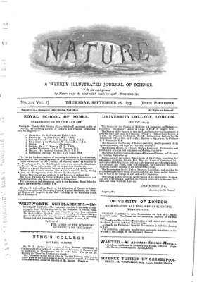 Nature Donnerstag 18. September 1873