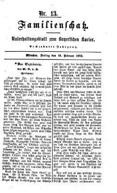 Familienschatz (Bayerischer Kurier) Freitag 16. Februar 1872
