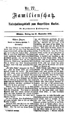 Familienschatz (Bayerischer Kurier) Freitag 27. September 1872