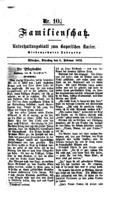 Familienschatz (Bayerischer Kurier) Dienstag 4. Februar 1873