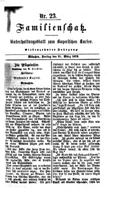 Familienschatz (Bayerischer Kurier) Freitag 21. März 1873