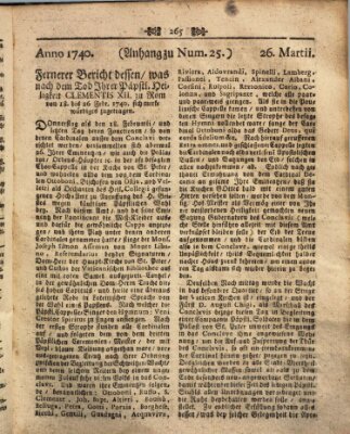 Wienerisches Diarium Samstag 26. März 1740