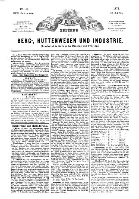 Der Berggeist Dienstag 16. April 1872