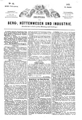 Der Berggeist Freitag 15. August 1873