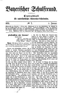 Bayerischer Schulfreund Donnerstag 5. Januar 1871
