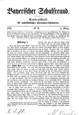 Bayerischer Schulfreund Donnerstag 2. März 1871