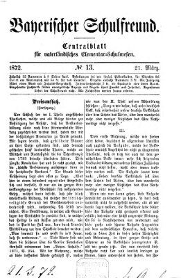 Bayerischer Schulfreund Donnerstag 21. März 1872