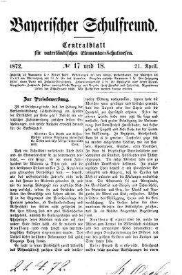 Bayerischer Schulfreund Sonntag 21. April 1872