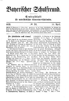 Bayerischer Schulfreund Donnerstag 10. April 1873