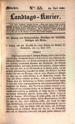 Landtags-Kurier Donnerstag 24. April 1834