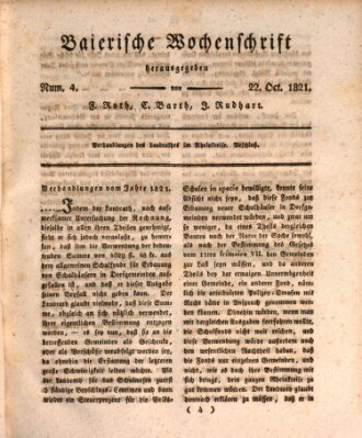 Baierische Wochenschrift Montag 22. Oktober 1821
