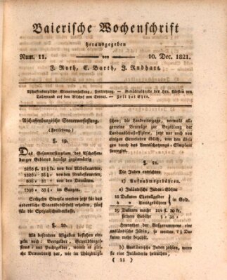 Baierische Wochenschrift Montag 10. Dezember 1821