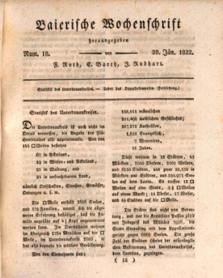 Baierische Wochenschrift Montag 28. Januar 1822