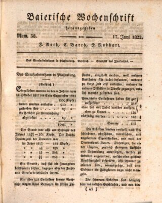 Baierische Wochenschrift Montag 17. Juni 1822