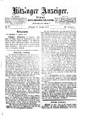 Kitzinger Anzeiger Mittwoch 11. Januar 1871