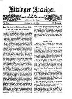 Kitzinger Anzeiger Samstag 8. Juli 1871