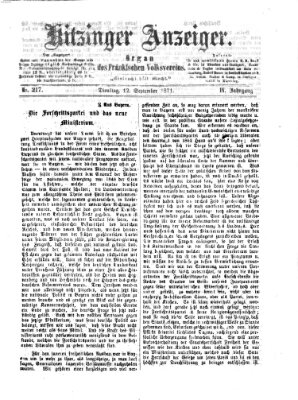 Kitzinger Anzeiger Dienstag 12. September 1871