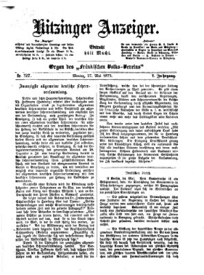 Kitzinger Anzeiger Montag 27. Mai 1872
