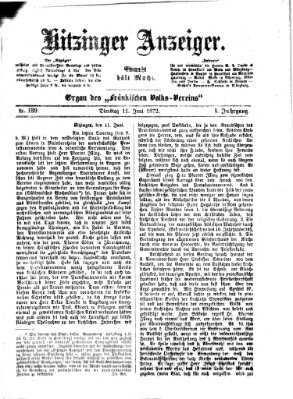 Kitzinger Anzeiger Dienstag 11. Juni 1872