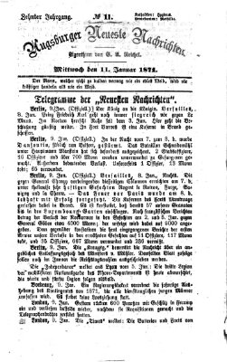 Augsburger neueste Nachrichten Mittwoch 11. Januar 1871